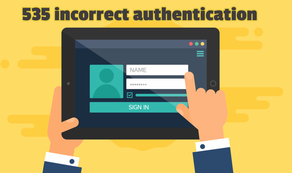 535 incorrect authentication